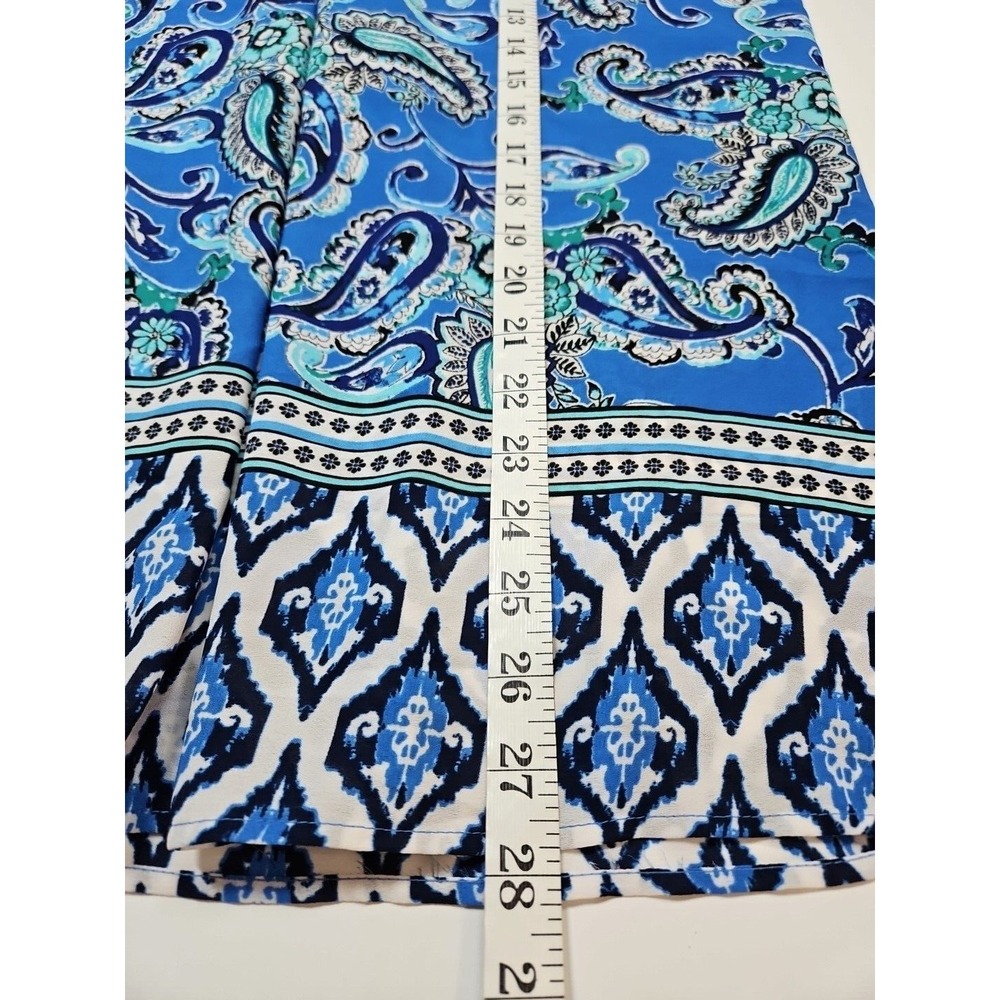 Floral & Ivy Women's Blue Paisley Sleeveless V-Neck‎ Blouse Size Small - NWT - Picture 8 of 8